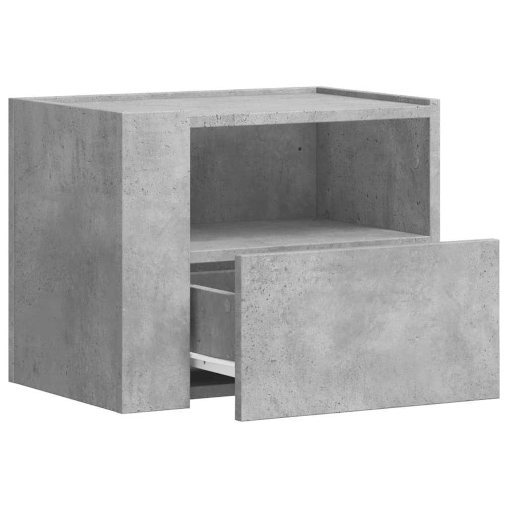 vidaXL Noptieră de perete, gri beton, 45x30x35 cm vidaXL Noptieră de perete, gri beton, 45x30x35 cm