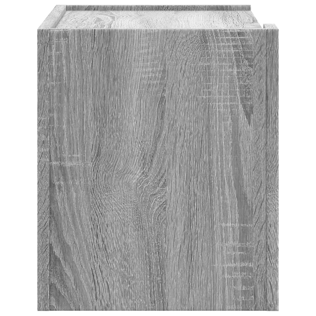 vidaXL Noptiere de perete, 2 buc., gri sonoma, 45x30x35 cm