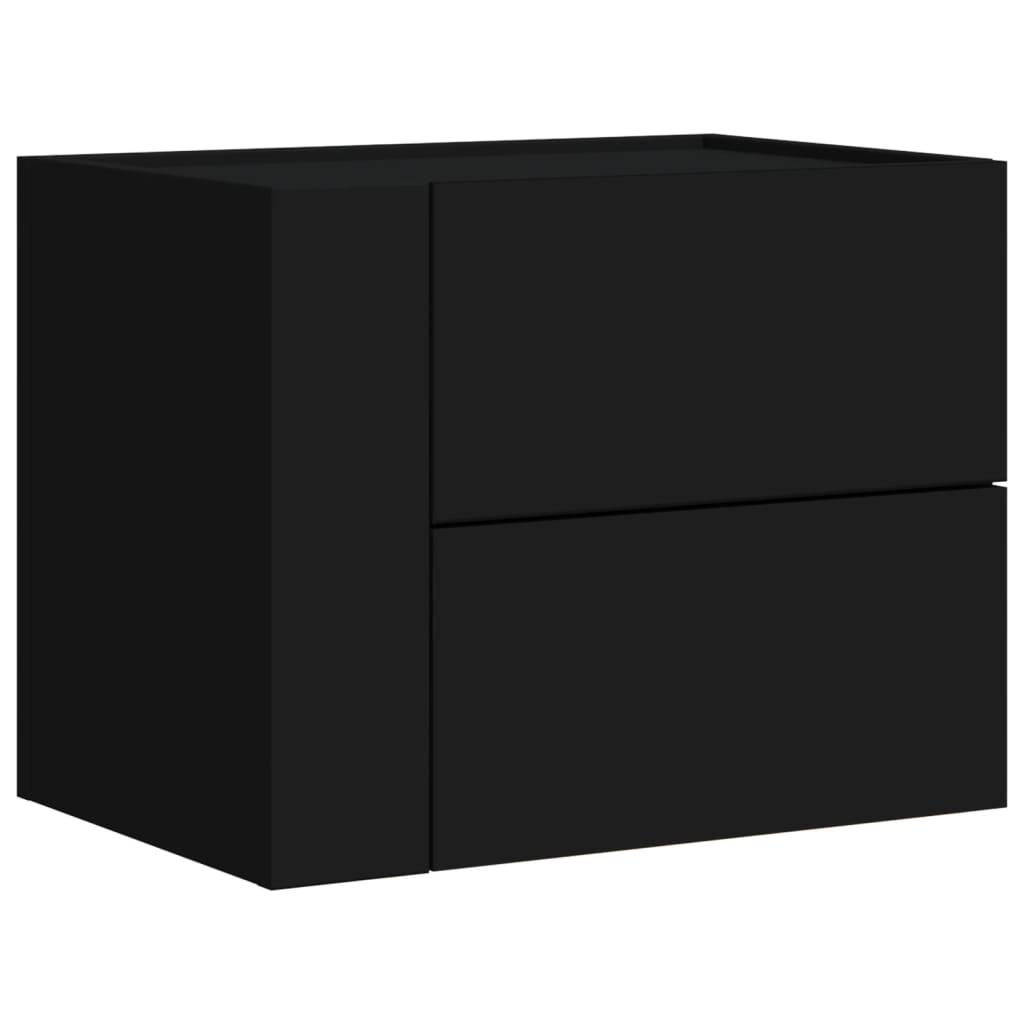 vidaXL Noptieră de perete, negru, 45x30x35 cm vidaXL Noptieră de perete, negru, 45x30x35 cm
