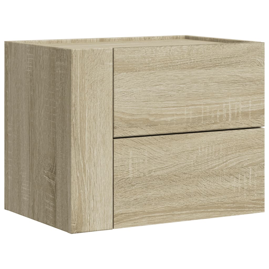 vidaXL Noptieră de perete, stejar sonoma, 45x30x35 cm vidaXL Noptieră de perete, stejar sonoma, 45x30x35 cm