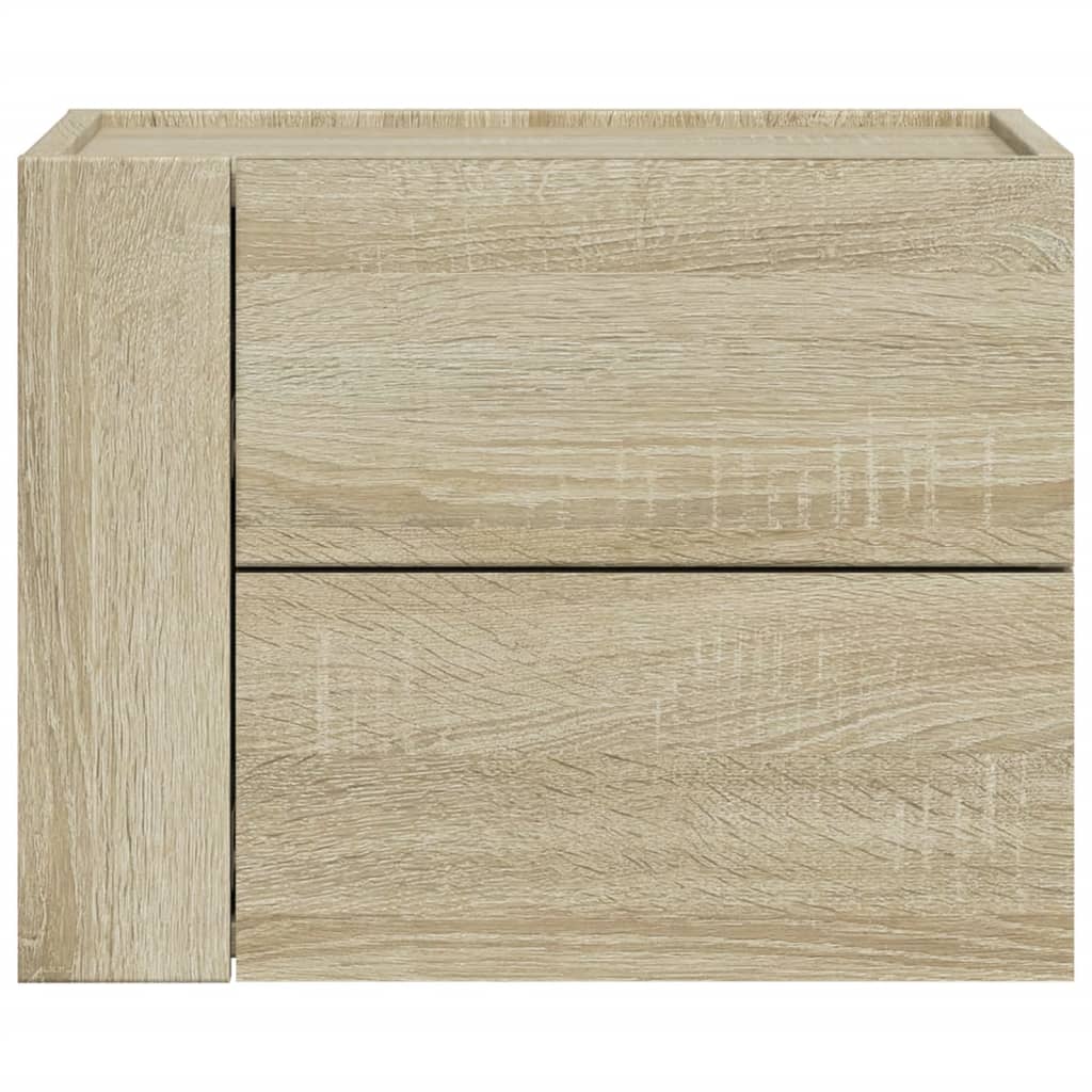 vidaXL Noptiere de perete, 2 buc., stejar sonoma, 45x30x35 cm