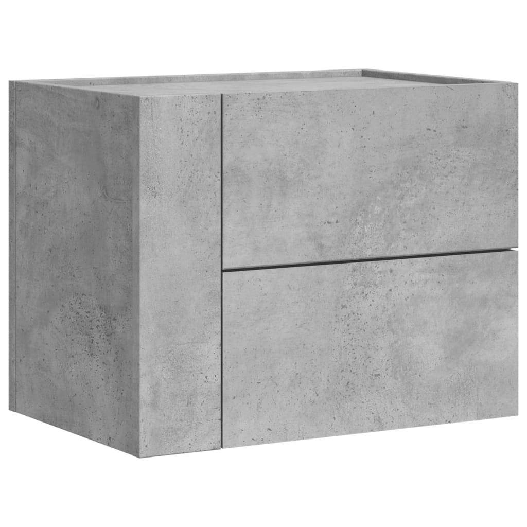 vidaXL Noptieră de perete, gri beton, 45x30x35 cm vidaXL Noptieră de perete, gri beton, 45x30x35 cm