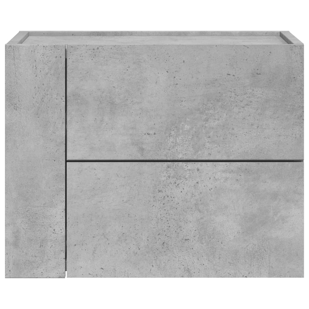 vidaXL Noptieră de perete, gri beton, 45x30x35 cm vidaXL Noptieră de perete, gri beton, 45x30x35 cm