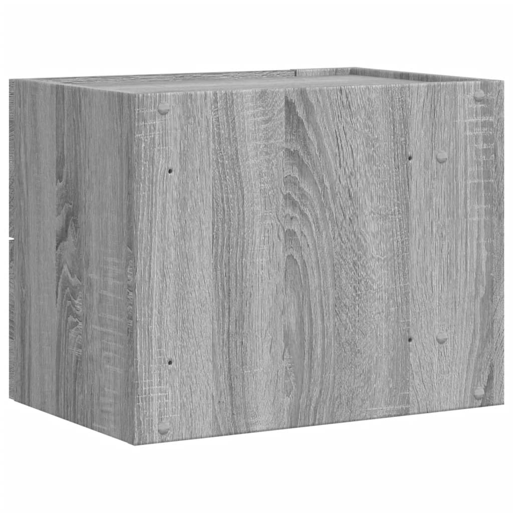 vidaXL Noptiere de perete, 2 buc., gri sonoma, 45x30x35 cm