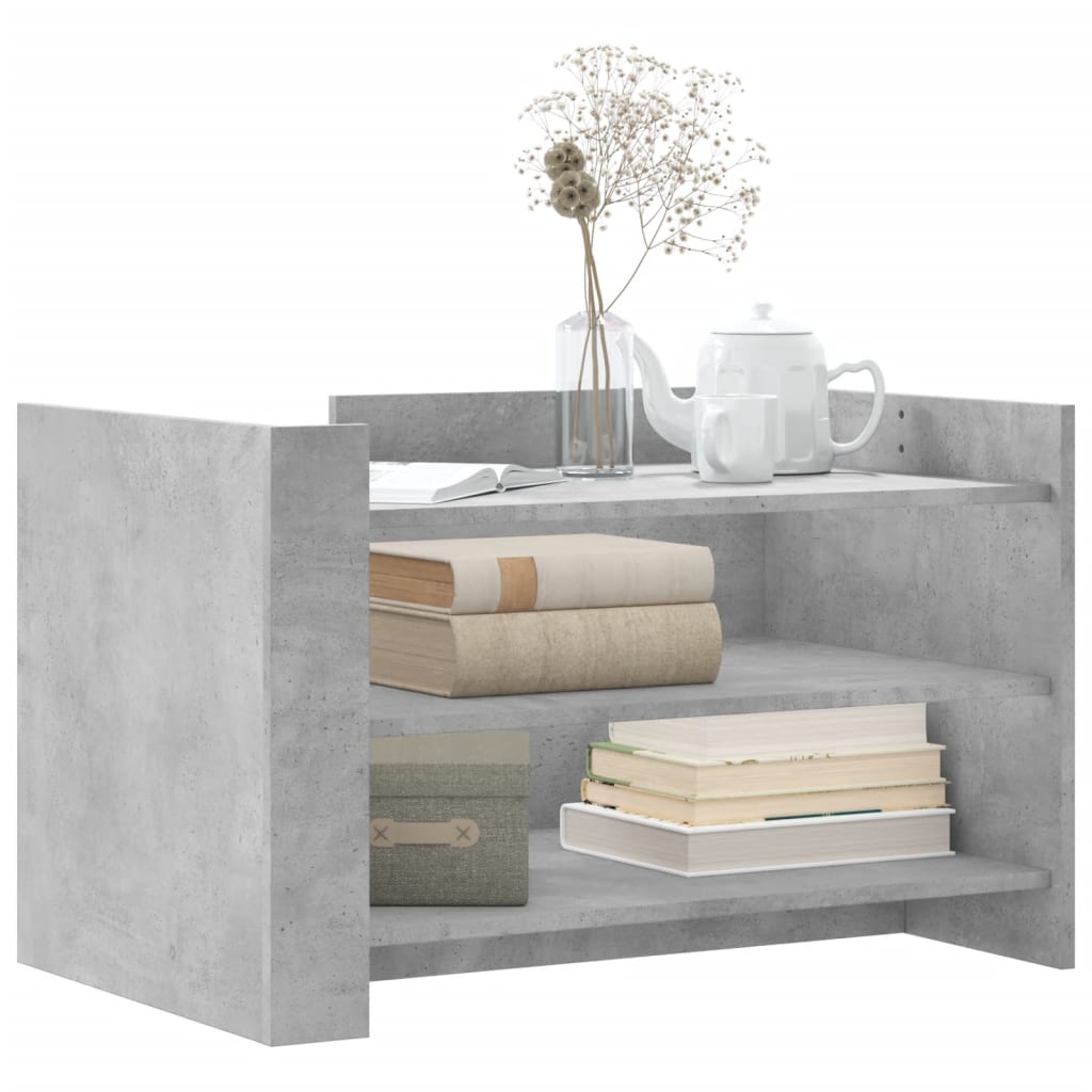 vidaXL Măsuță de cafea, gri beton, 80x50x50 cm, lemn prelucrat vidaXL Măsuță de cafea, gri beton, 80x50x50 cm, lemn prelucrat