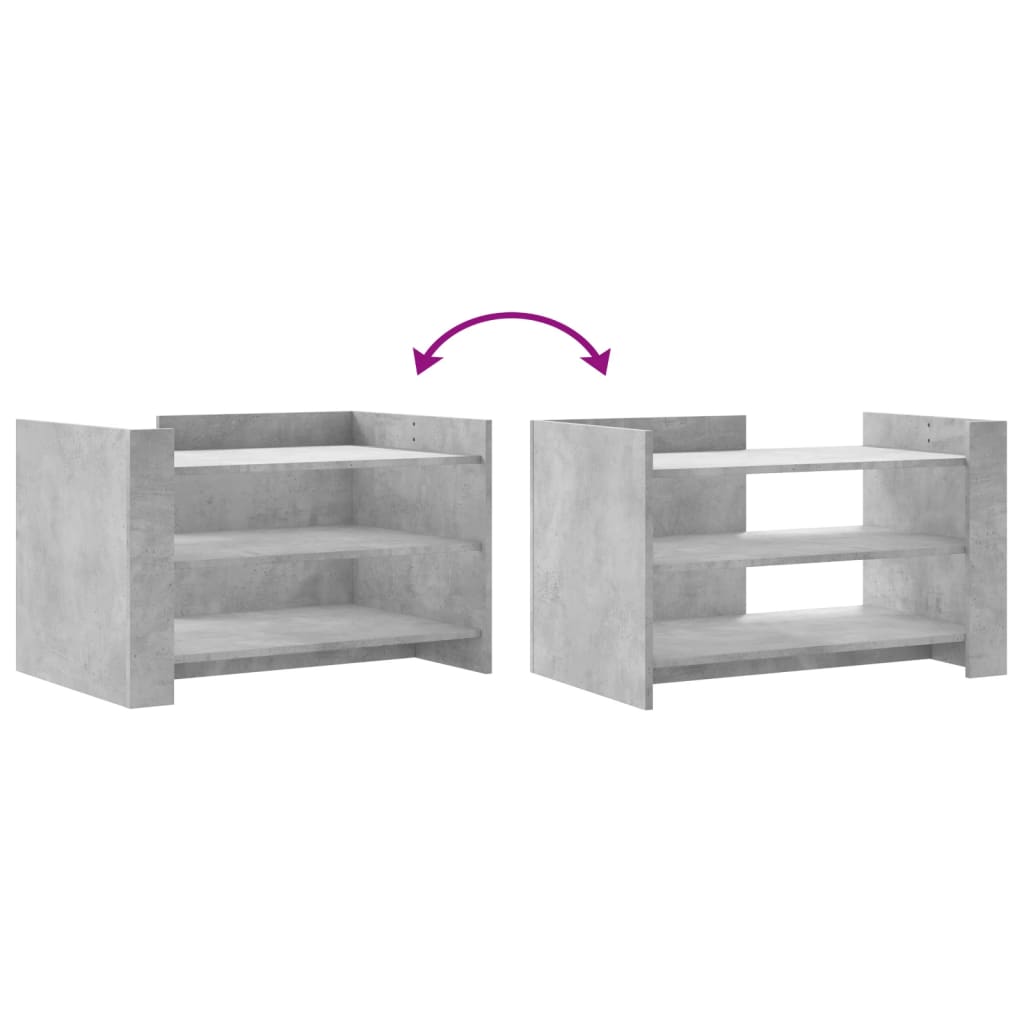 vidaXL Măsuță de cafea, gri beton, 80x50x50 cm, lemn prelucrat vidaXL Măsuță de cafea, gri beton, 80x50x50 cm, lemn prelucrat