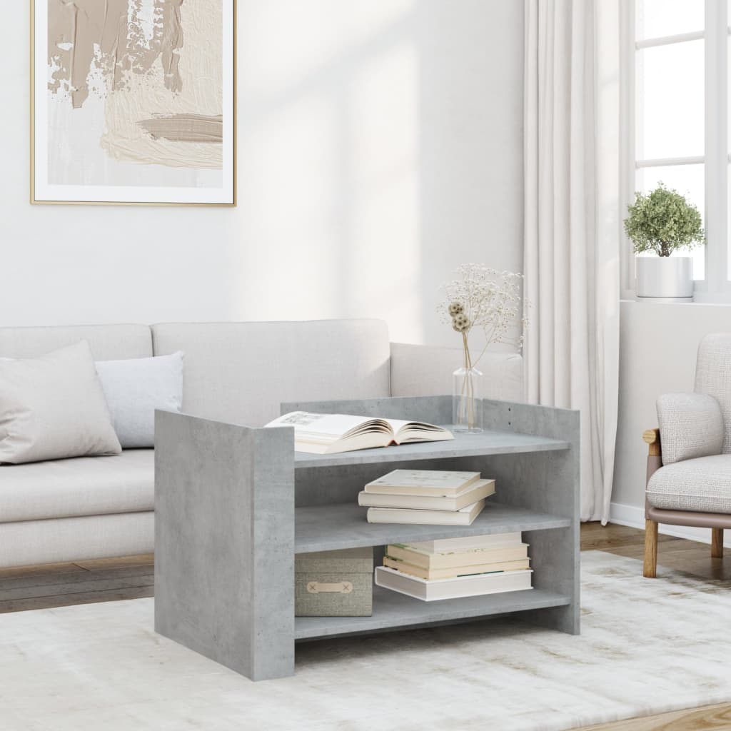 vidaXL Măsuță de cafea, gri beton, 80x50x50 cm, lemn prelucrat vidaXL Măsuță de cafea, gri beton, 80x50x50 cm, lemn prelucrat