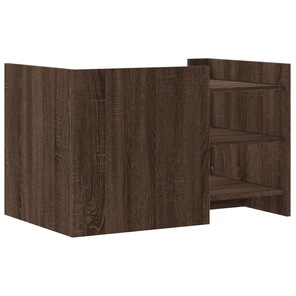 vidaXL Măsuță de cafea, stejar maro, 80x50x50 cm, lemn prelucrat vidaXL Măsuță de cafea, stejar maro, 80x50x50 cm, lemn prelucrat