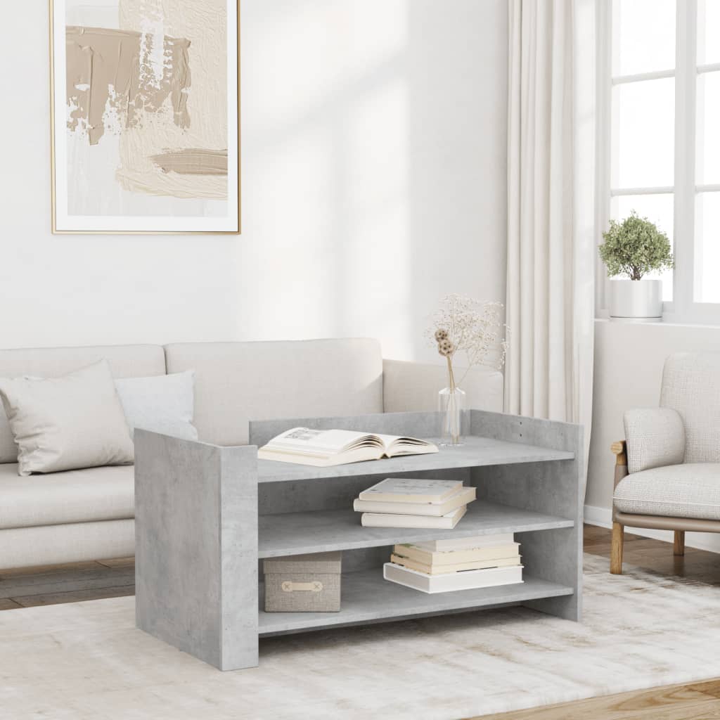 vidaXL Măsuță de cafea, gri beton, 100x50x50 cm, lemn prelucrat vidaXL Măsuță de cafea, gri beton, 100x50x50 cm, lemn prelucrat