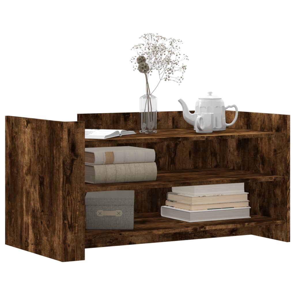 vidaXL Măsuță de cafea, stejar fumuriu, 100x50x50 cm, lemn prelucrat vidaXL Măsuță de cafea, stejar fumuriu, 100x50x50 cm, lemn prelucrat