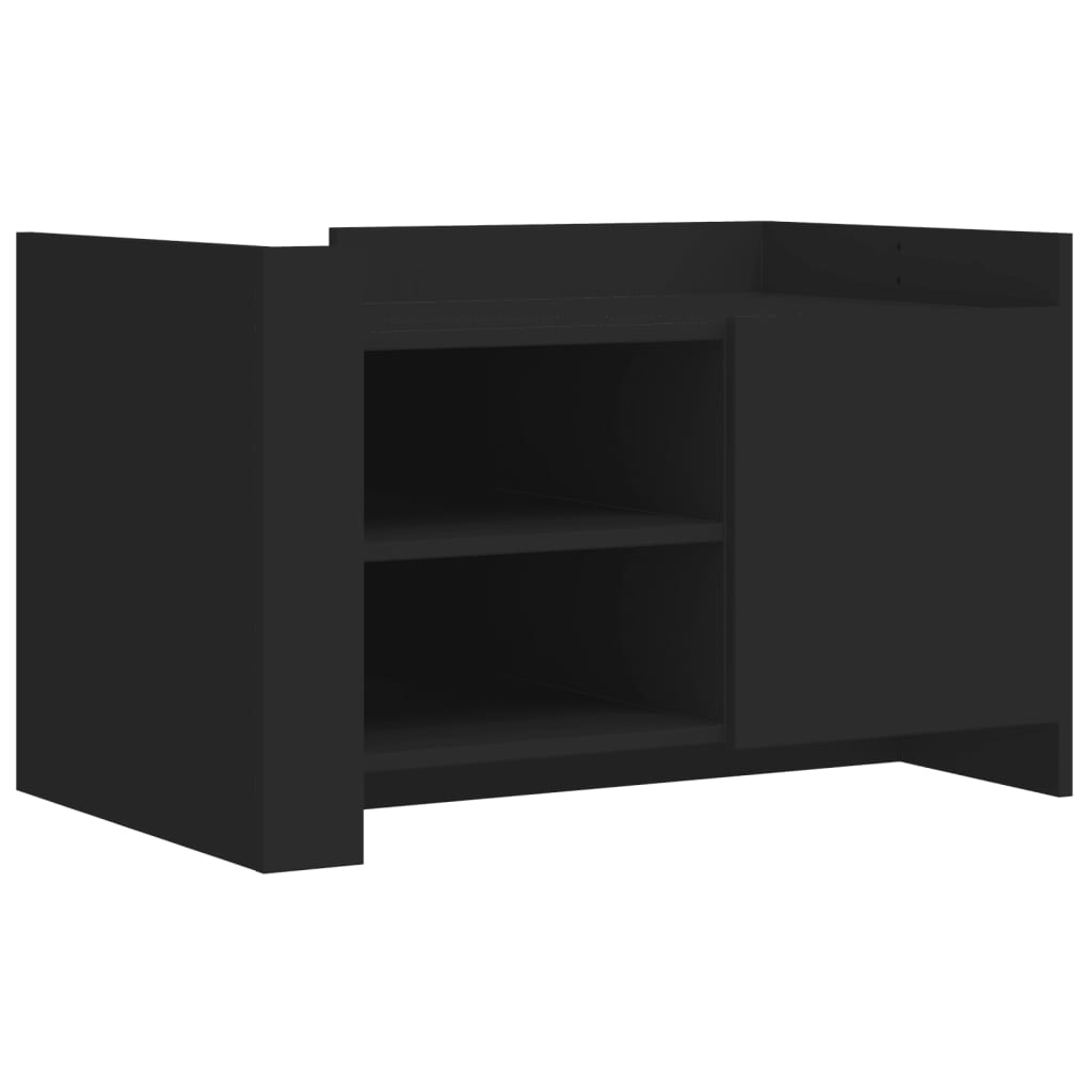 vidaXL Măsuță de cafea, negru, 80x50x50 cm, lemn prelucrat vidaXL Măsuță de cafea, negru, 80x50x50 cm, lemn prelucrat