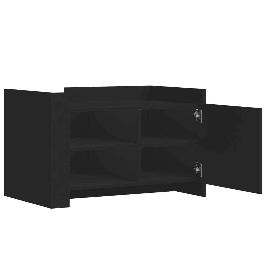 vidaXL Măsuță de cafea, negru, 80x50x50 cm, lemn prelucrat vidaXL Măsuță de cafea, negru, 80x50x50 cm, lemn prelucrat