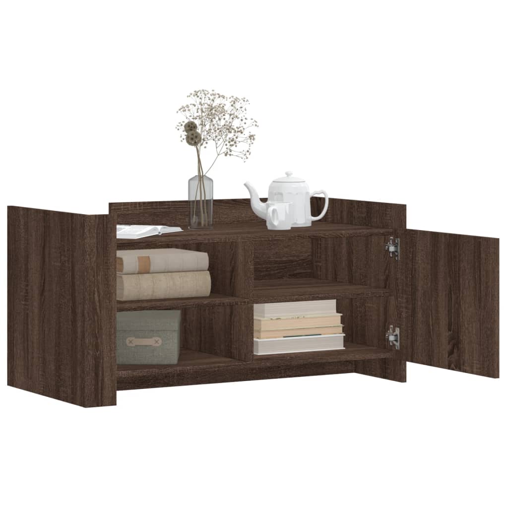 vidaXL Măsuță de cafea, stejar maro, 100x50x50 cm, lemn prelucrat vidaXL Măsuță de cafea, stejar maro, 100x50x50 cm, lemn prelucrat