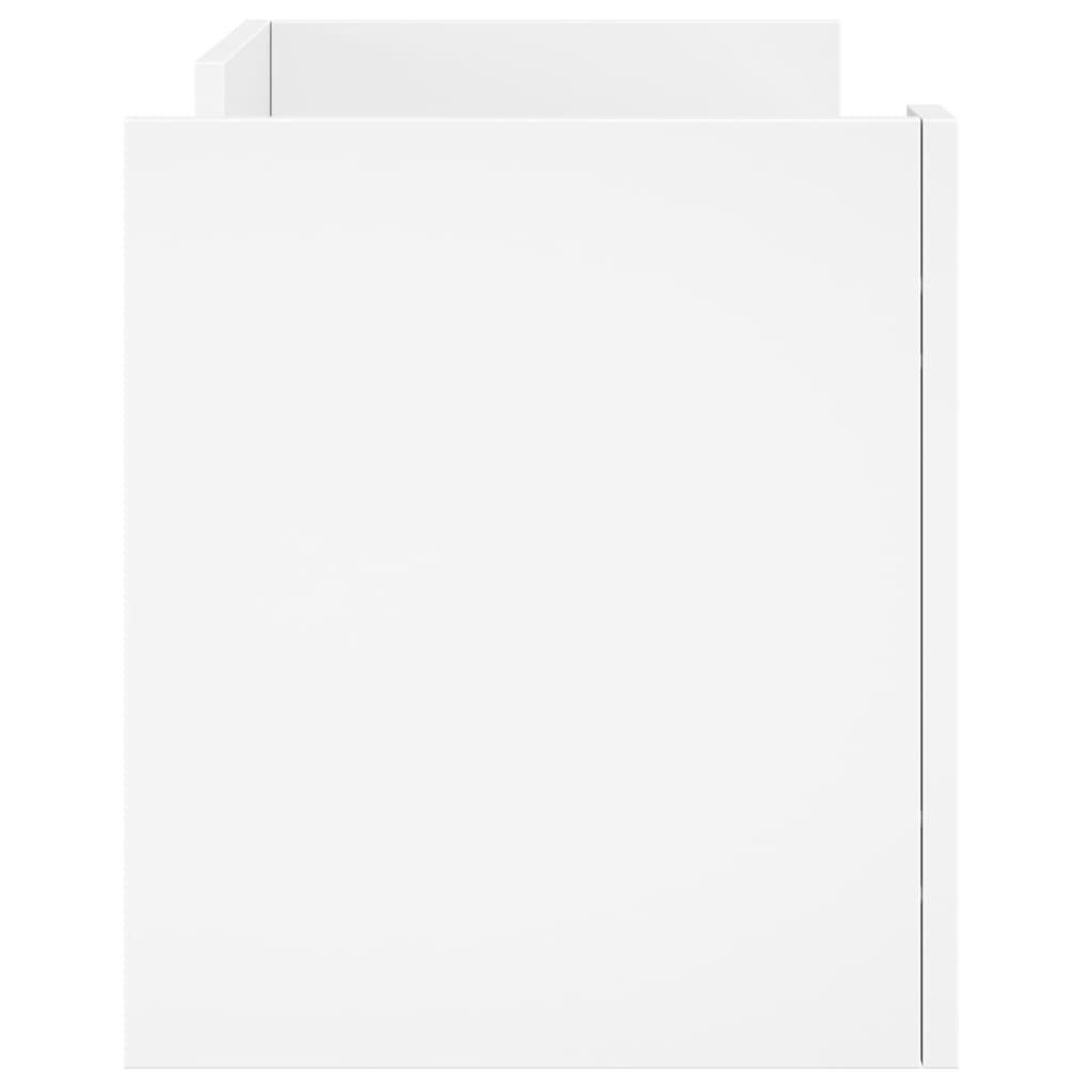 vidaXL Comodă TV, alb, 80x35x40 cm, lemn prelucrat