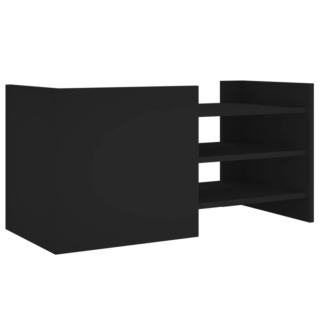 vidaXL Comodă TV, negru, 80x35x40 cm, lemn prelucrat