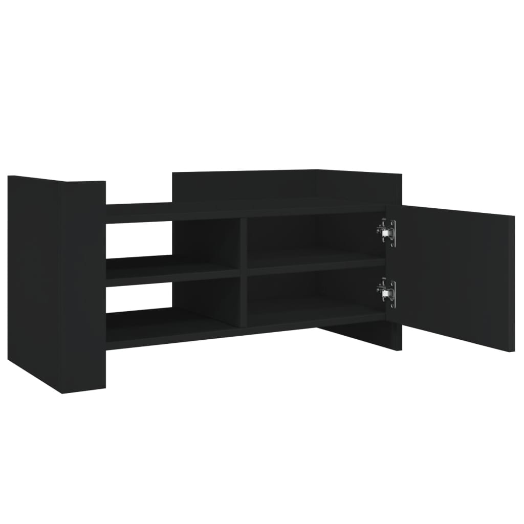 vidaXL Comodă TV, negru, 80x35x40 cm, lemn prelucrat