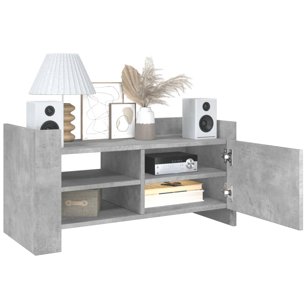 vidaXL Comodă TV, gri beton, 80x35x40 cm, lemn prelucrat vidaXL Comodă TV, gri beton, 80x35x40 cm, lemn prelucrat