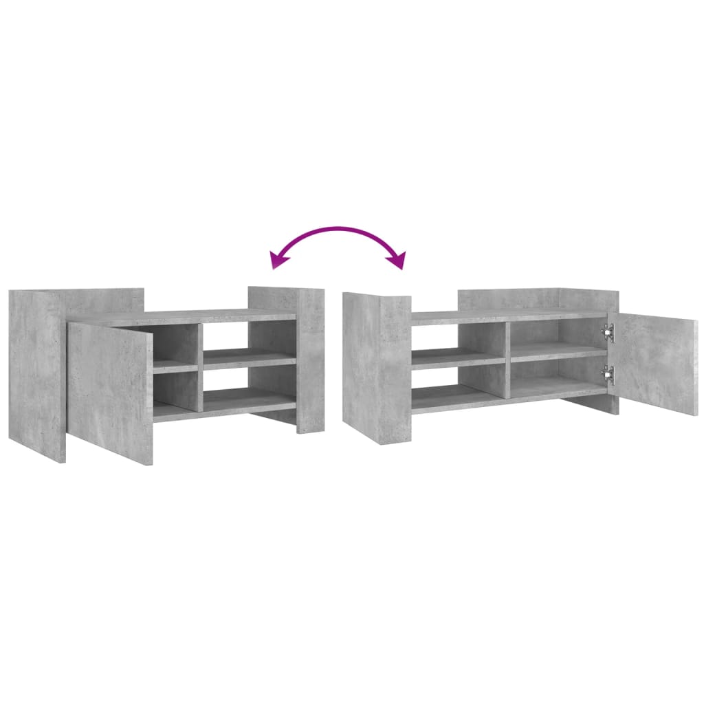 vidaXL Comodă TV, gri beton, 80x35x40 cm, lemn prelucrat vidaXL Comodă TV, gri beton, 80x35x40 cm, lemn prelucrat