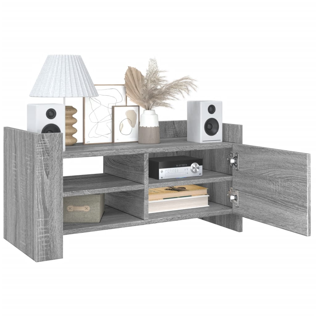 vidaXL Comodă TV, gri sonoma, 80x35x40 cm, lemn prelucrat vidaXL Comodă TV, gri sonoma, 80x35x40 cm, lemn prelucrat