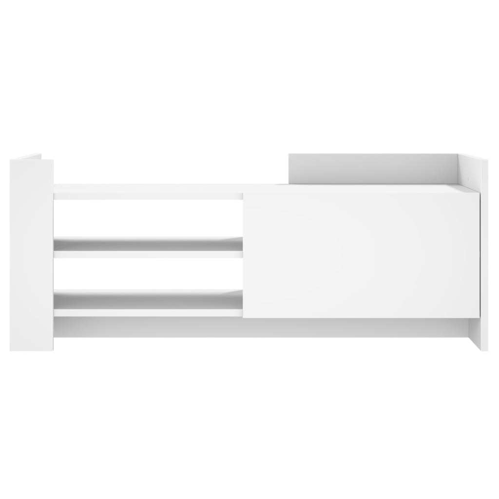 vidaXL Comodă TV, alb, 100x35x40 cm, lemn prelucrat
