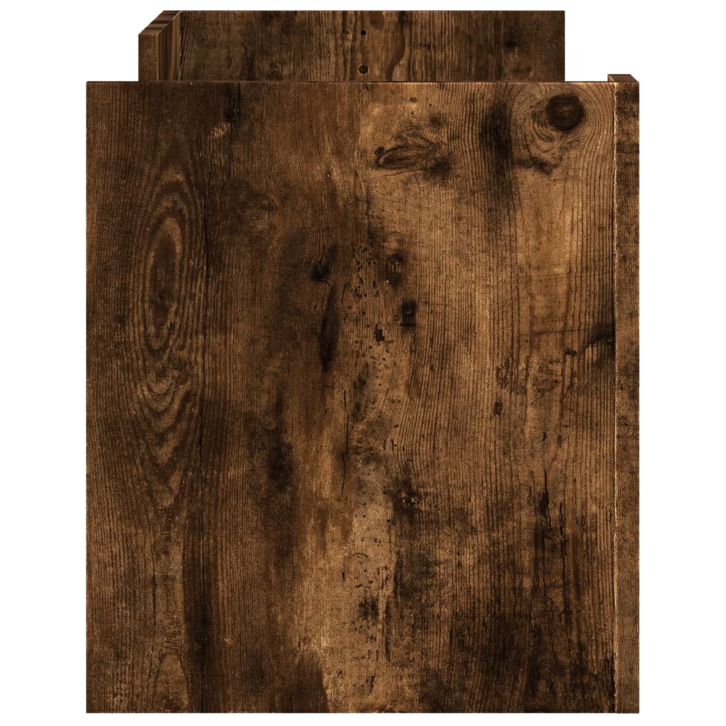 vidaXL Comodă TV, stejar fumuriu, 100x35x40 cm, lemn prelucrat vidaXL Comodă TV, stejar fumuriu, 100x35x40 cm, lemn prelucrat
