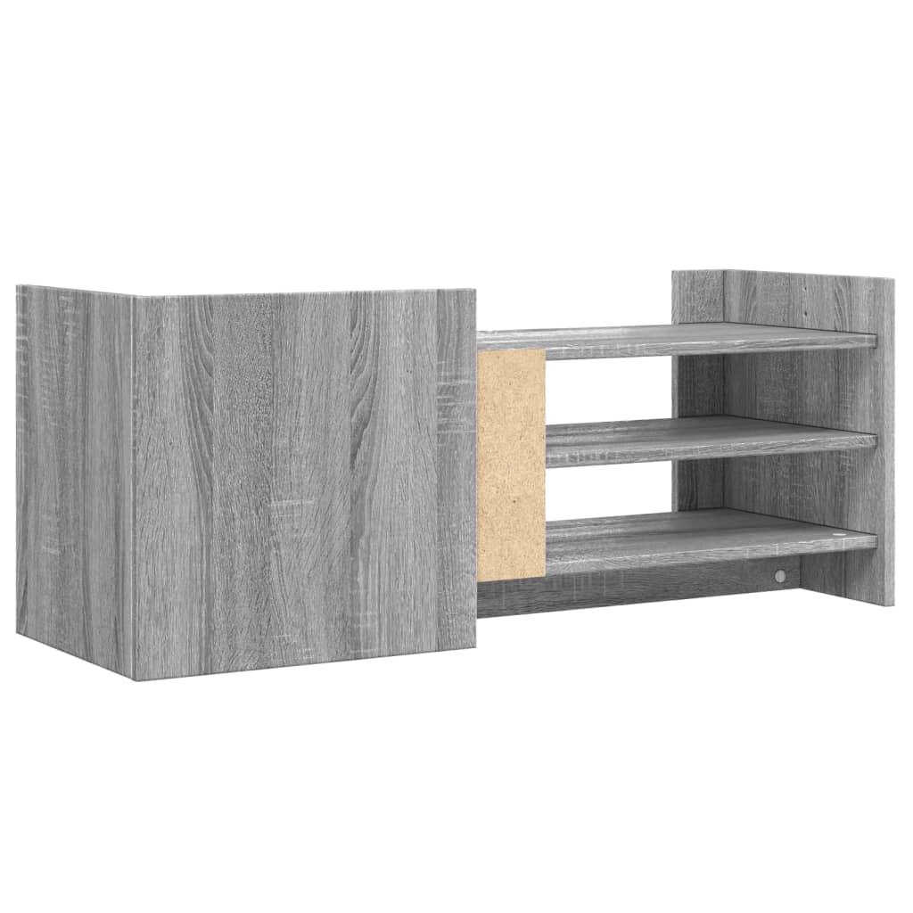 vidaXL Comodă TV, gri sonoma, 100x35x40 cm, lemn prelucrat vidaXL Comodă TV, gri sonoma, 100x35x40 cm, lemn prelucrat