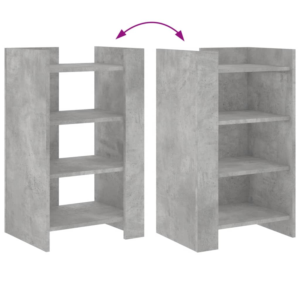 vidaXL Dulap, gri beton, 45x35x75 cm, lemn prelucrat