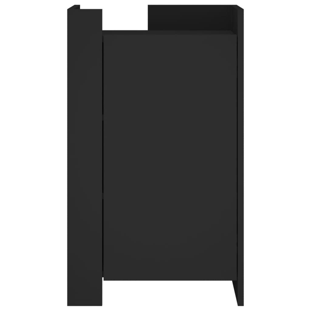 vidaXL Dulap, negru, 45x35x75 cm, lemn prelucrat