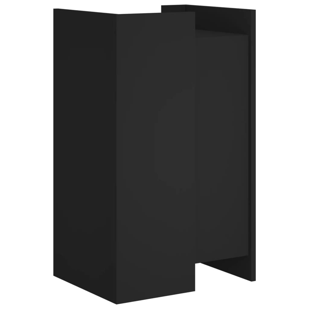 vidaXL Dulap, negru, 45x35x75 cm, lemn prelucrat