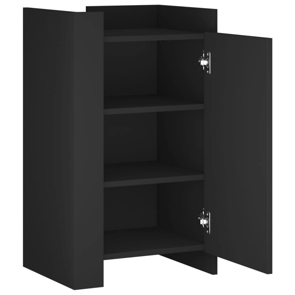 vidaXL Dulap, negru, 45x35x75 cm, lemn prelucrat