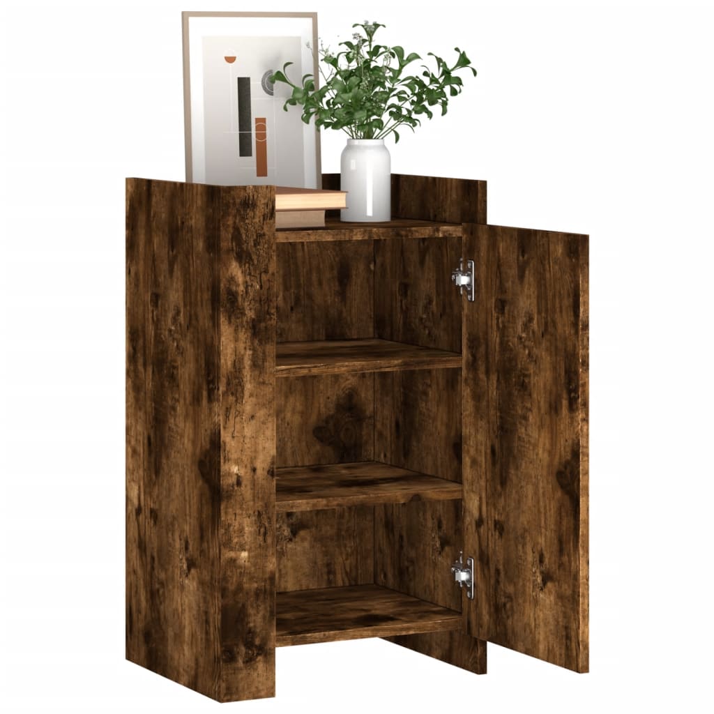 vidaXL Dulap, stejar fumuriu, 45x35x75 cm, lemn prelucrat