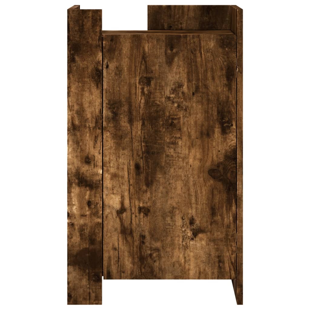 vidaXL Dulap, stejar fumuriu, 45x35x75 cm, lemn prelucrat