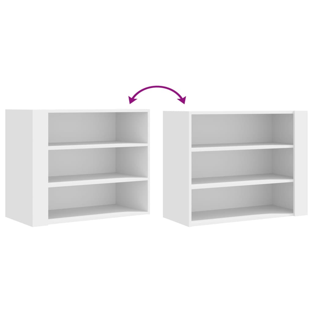 vidaXL Dulap de perete, alb, 75x35x60 cm, lemn prelucrat