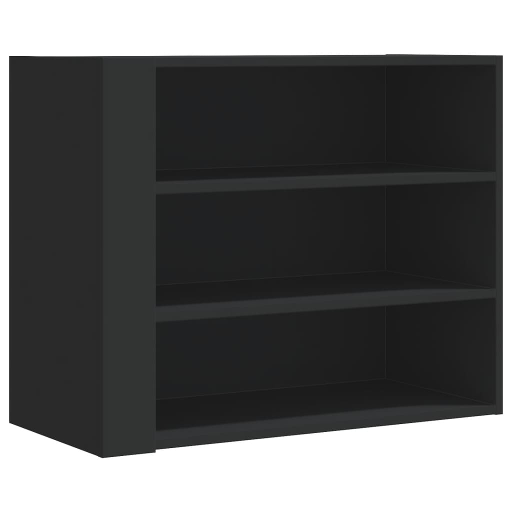 vidaXL Dulap de perete, negru, 75x35x60 cm, lemn prelucrat vidaXL Dulap de perete, negru, 75x35x60 cm, lemn prelucrat