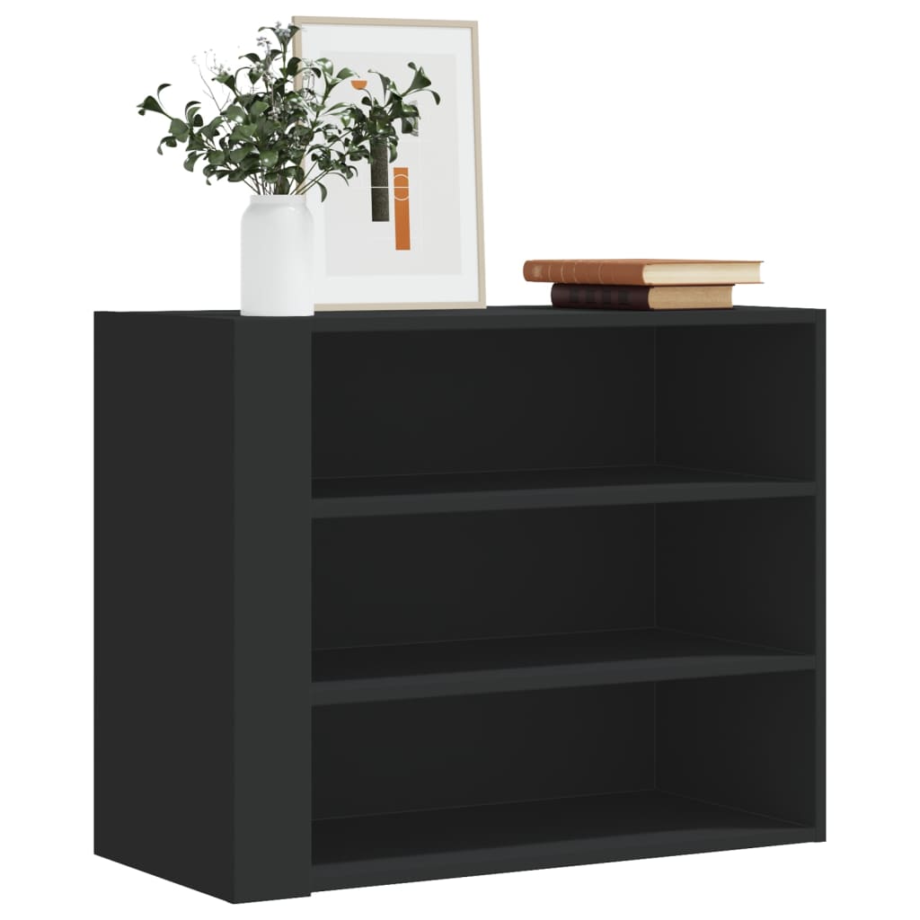 vidaXL Dulap de perete, negru, 75x35x60 cm, lemn prelucrat vidaXL Dulap de perete, negru, 75x35x60 cm, lemn prelucrat