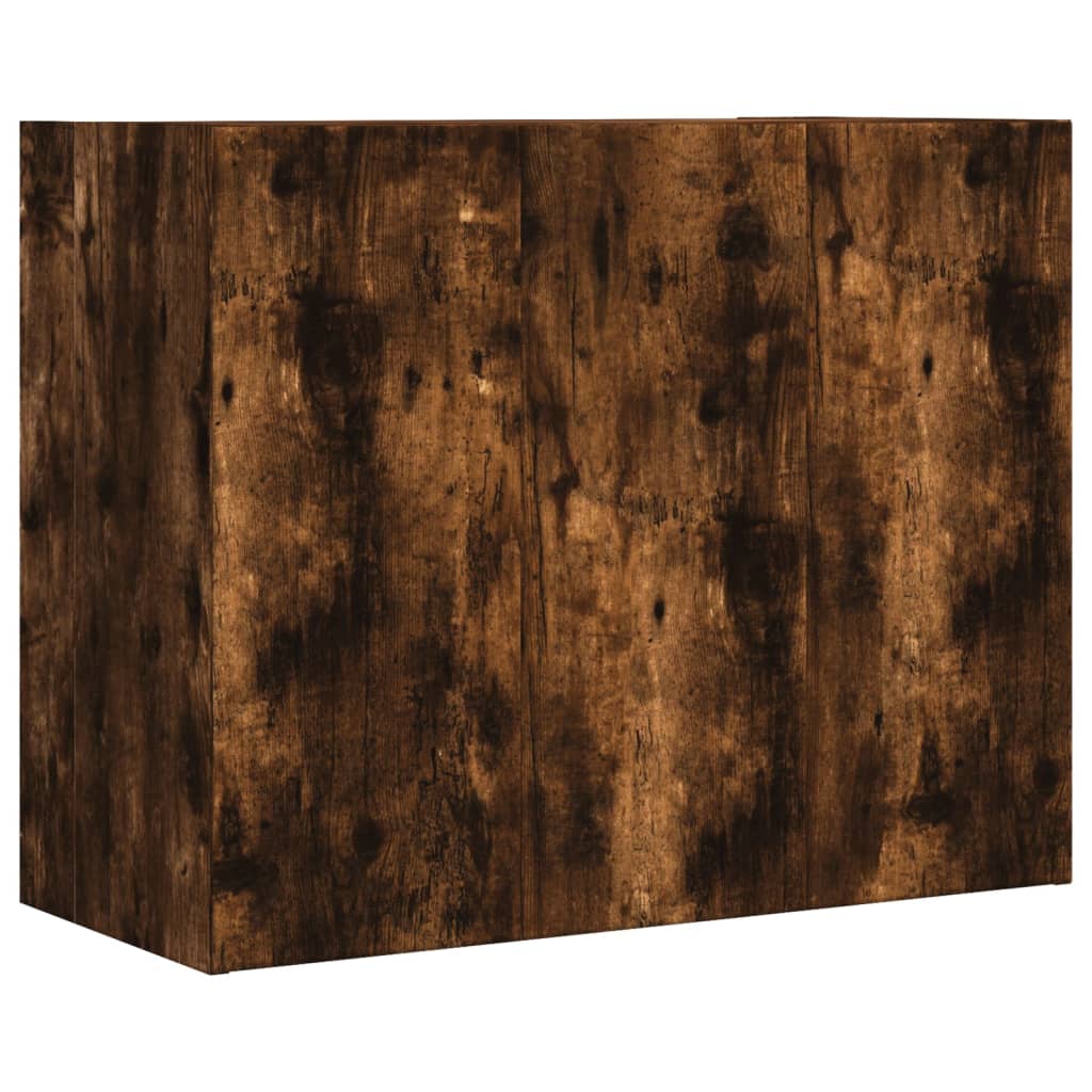 vidaXL Dulap de perete, stejar fumuriu, 75x35x60 cm, lemn prelucrat