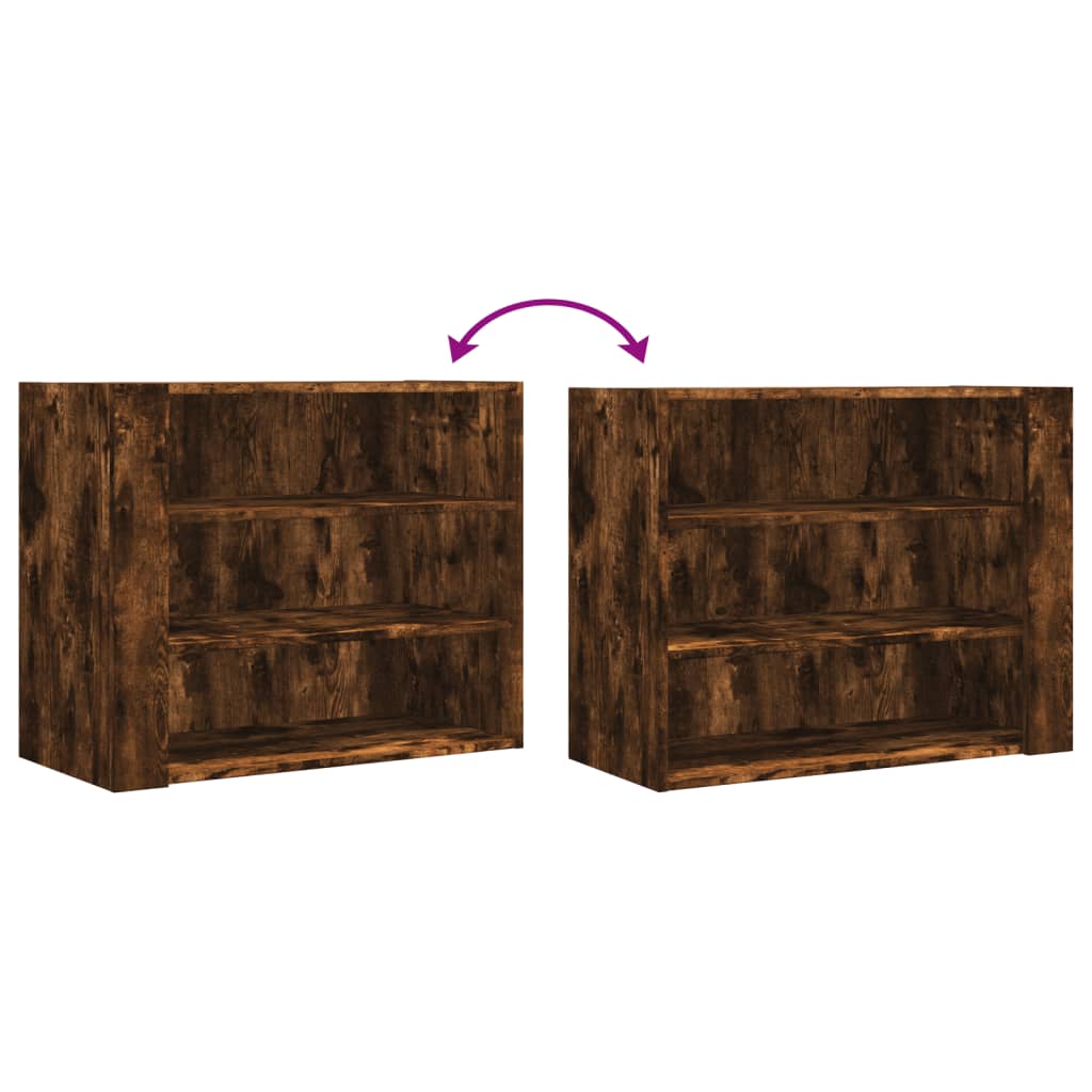 vidaXL Dulap de perete, stejar fumuriu, 75x35x60 cm, lemn prelucrat