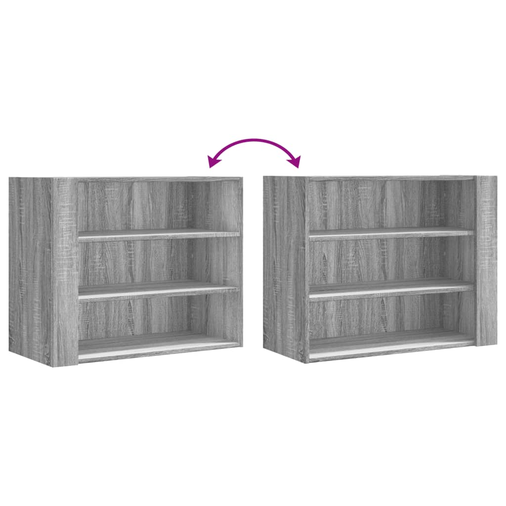 vidaXL Dulap de perete, gri sonoma, 75x35x60 cm, lemn compozit vidaXL Dulap de perete, gri sonoma, 75x35x60 cm, lemn compozit