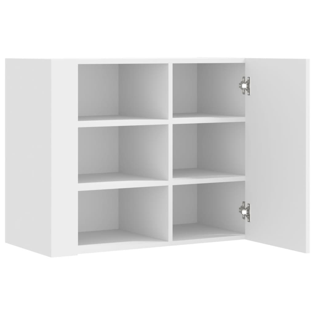 vidaXL Dulap de perete, alb, 75x35x60 cm, lemn prelucrat