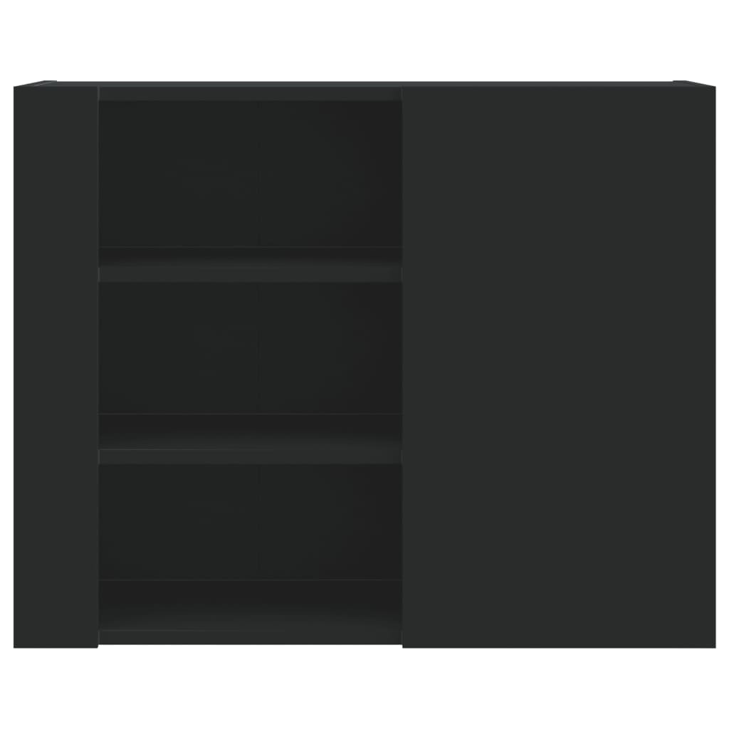 vidaXL Dulap de perete, negru, 75x35x60 cm, lemn prelucrat vidaXL Dulap de perete, negru, 75x35x60 cm, lemn prelucrat