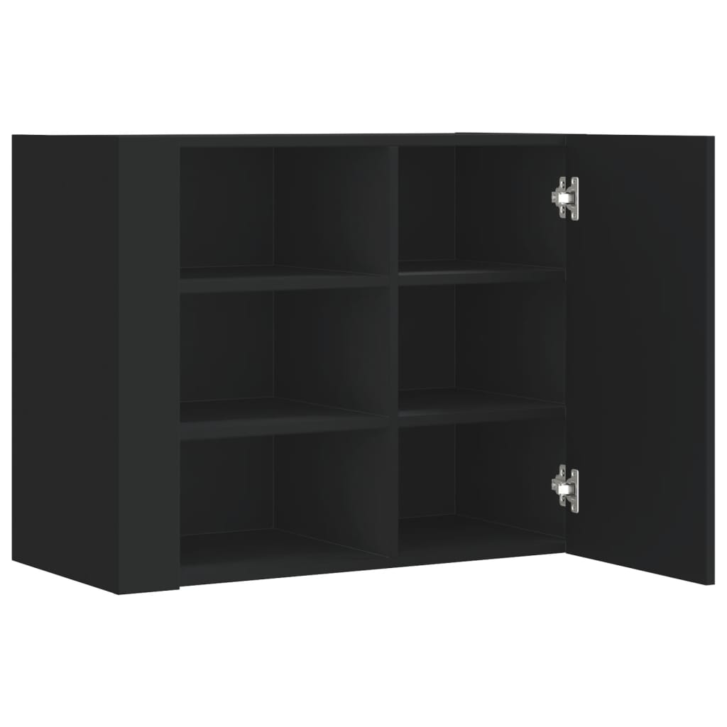 vidaXL Dulap de perete, negru, 75x35x60 cm, lemn prelucrat vidaXL Dulap de perete, negru, 75x35x60 cm, lemn prelucrat