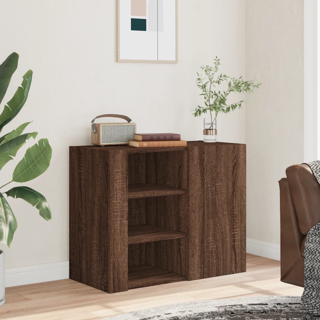 vidaXL Dulap de perete, stejar maro, 75x35x60 cm, lemn compozit vidaXL Dulap de perete, stejar maro, 75x35x60 cm, lemn compozit