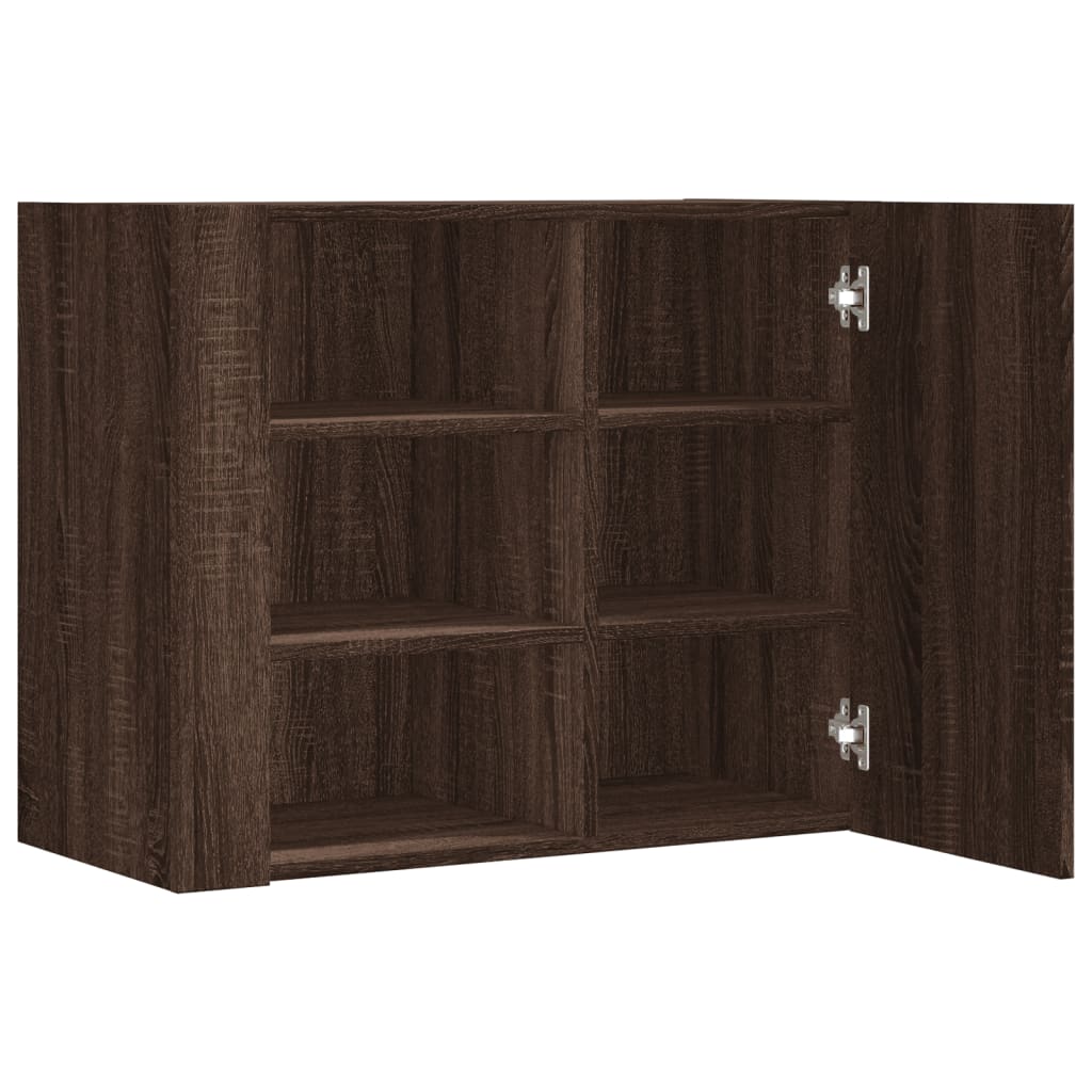 vidaXL Dulap de perete, stejar maro, 75x35x60 cm, lemn compozit vidaXL Dulap de perete, stejar maro, 75x35x60 cm, lemn compozit