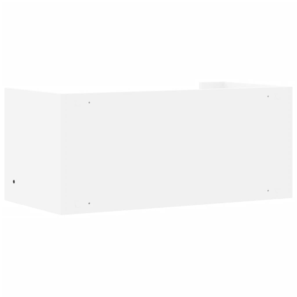 vidaXL Raft de perete, alb, 70,5x35x30,5 cm, lemn prelucrat