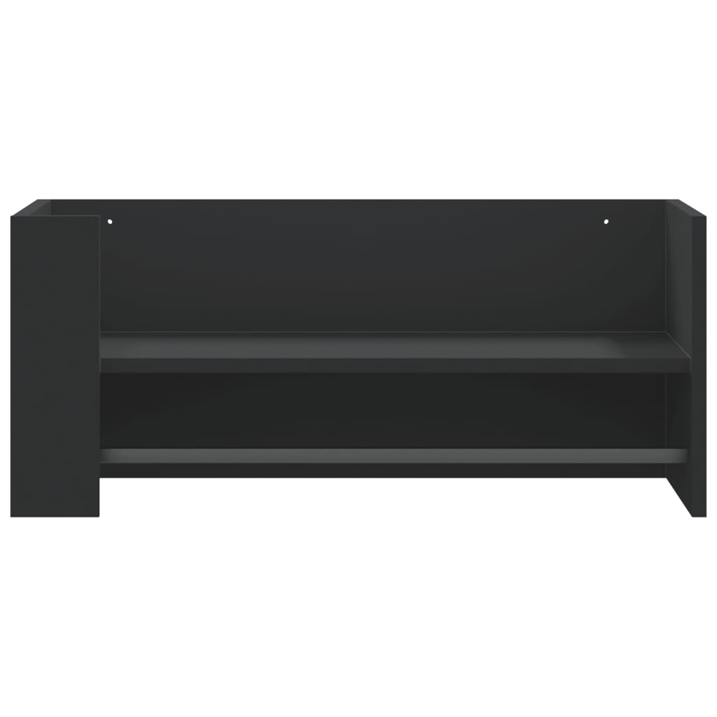 vidaXL Raft de perete, negru, 70,5x35x30,5 cm, lemn prelucrat vidaXL Raft de perete, negru, 70,5x35x30,5 cm, lemn prelucrat