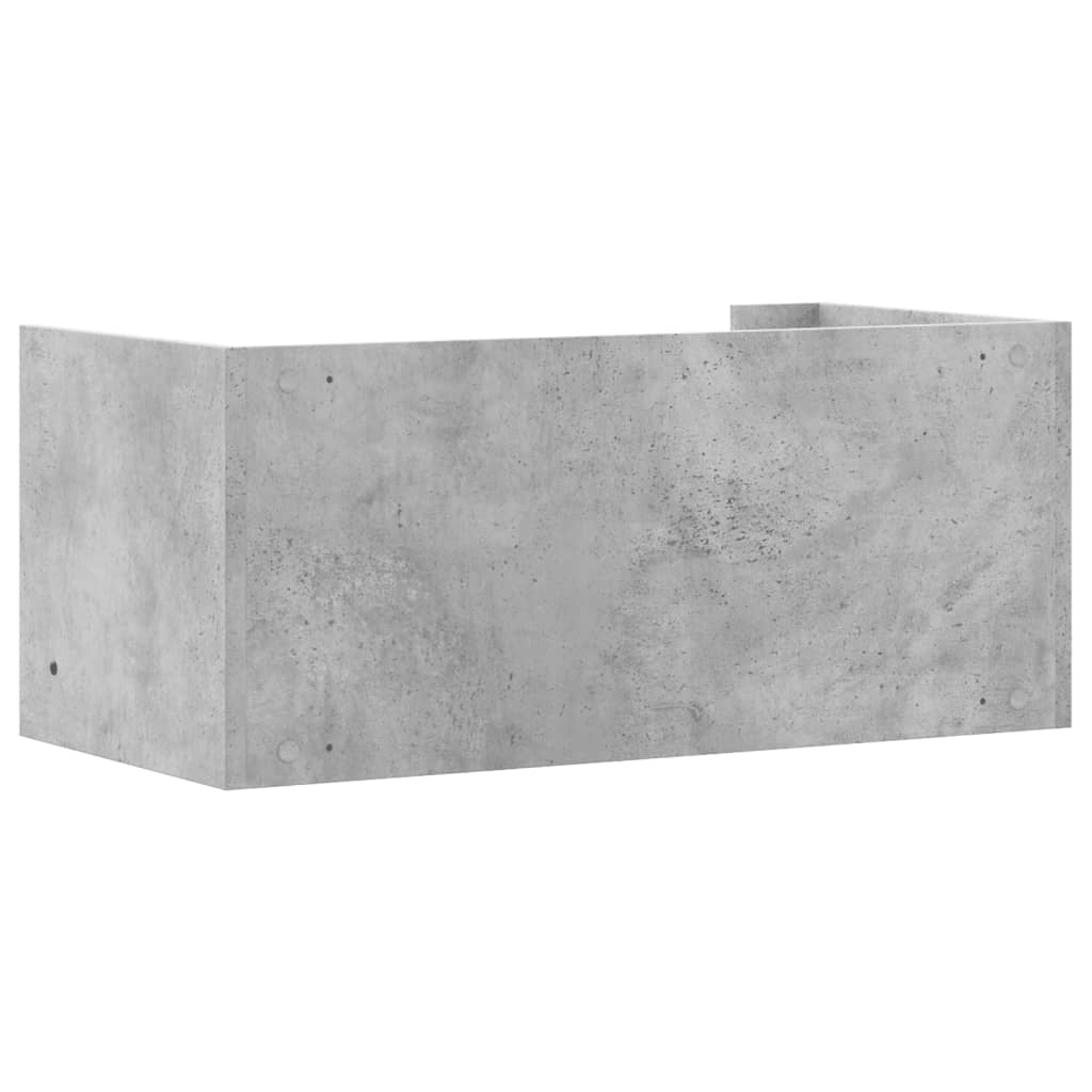 vidaXL Raft de perete, gri beton, 70,5x35x30,5 cm, lemn prelucrat