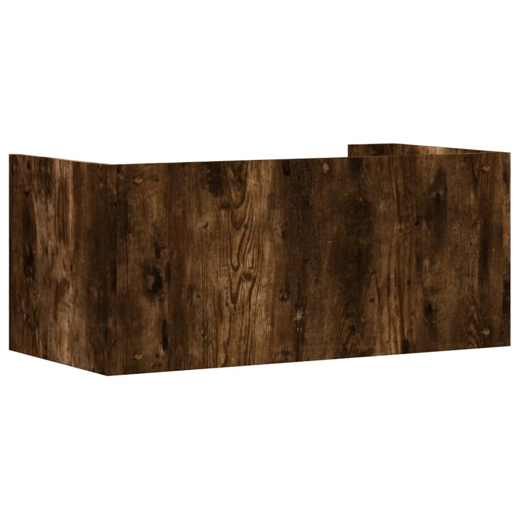 vidaXL Raft de perete, stejar fumuriu, 70,5x35x30,5 cm, lemn prelucrat vidaXL Raft de perete, stejar fumuriu, 70,5x35x30,5 cm, lemn prelucrat