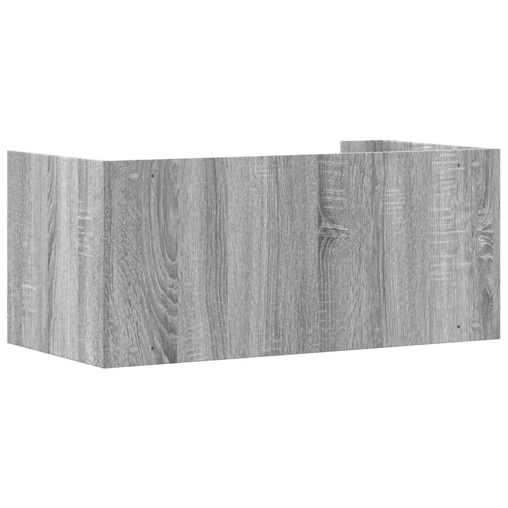 vidaXL Raft de perete, gri sonoma, 70,5x35x30,5 cm, lemn prelucrat vidaXL Raft de perete, gri sonoma, 70,5x35x30,5 cm, lemn prelucrat