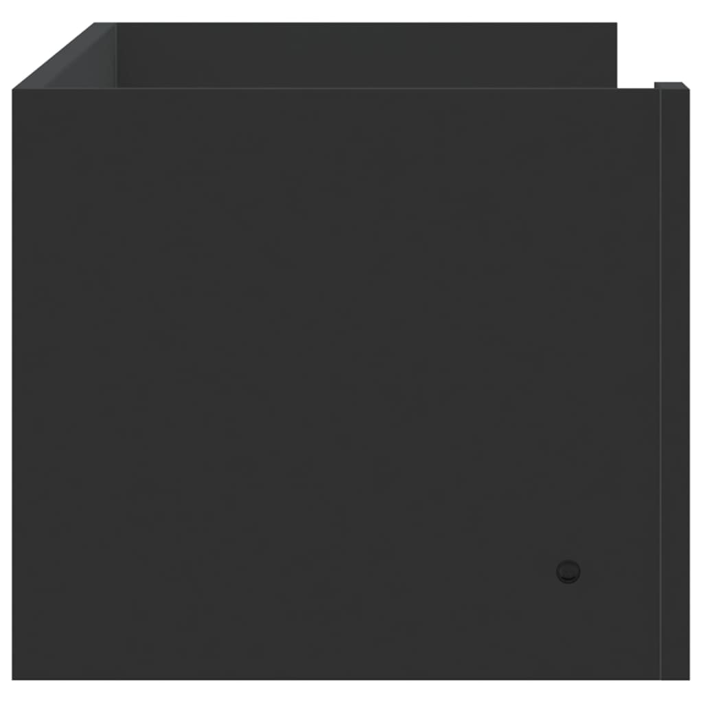 vidaXL Raft de perete, negru, 100x35x30,5 cm, lemn prelucrat vidaXL Raft de perete, negru, 100x35x30,5 cm, lemn prelucrat