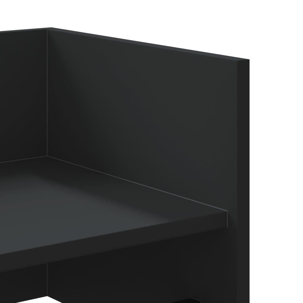 vidaXL Raft de perete, negru, 100x35x30,5 cm, lemn prelucrat vidaXL Raft de perete, negru, 100x35x30,5 cm, lemn prelucrat